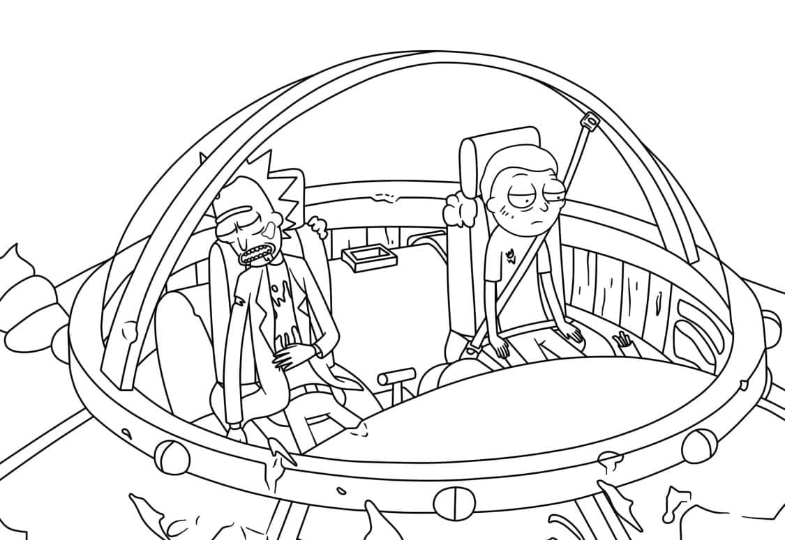 Rick et Morty Gratuit Pour les Enfants coloring page