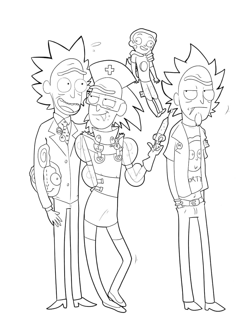 Rick et Morty Pour Enfants coloring page