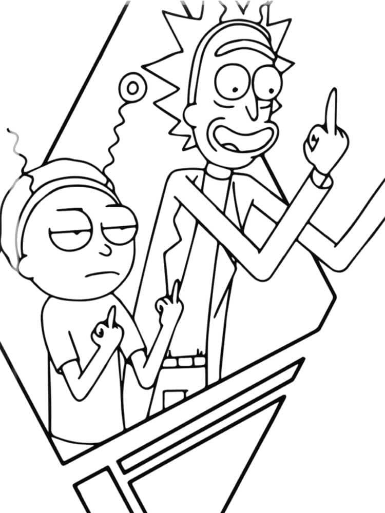 Rick et Morty Pour les Enfants coloring page