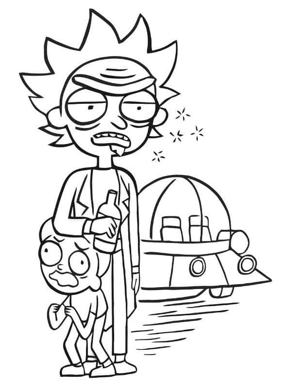 Rick et Morty très Drôles coloring page