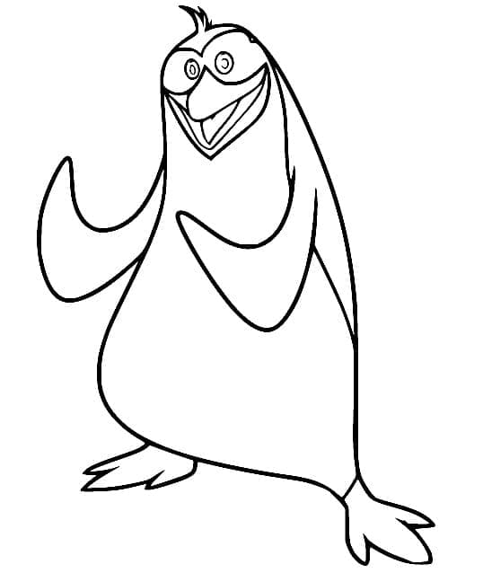 Rico dans Les Pingouins de Madagascar coloring page