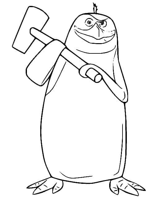 Rico de Les Pingouins de Madagascar coloring page