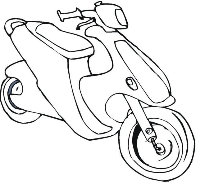 Scooter Gratuit coloring page