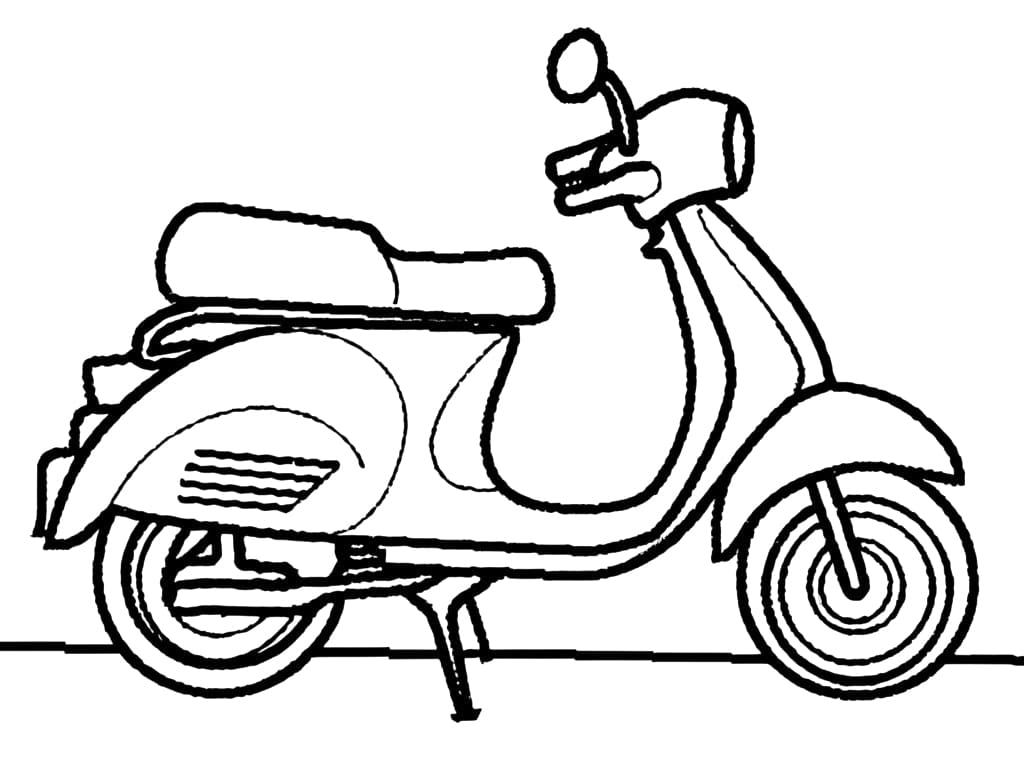 Coloriage Scooter Imprimable