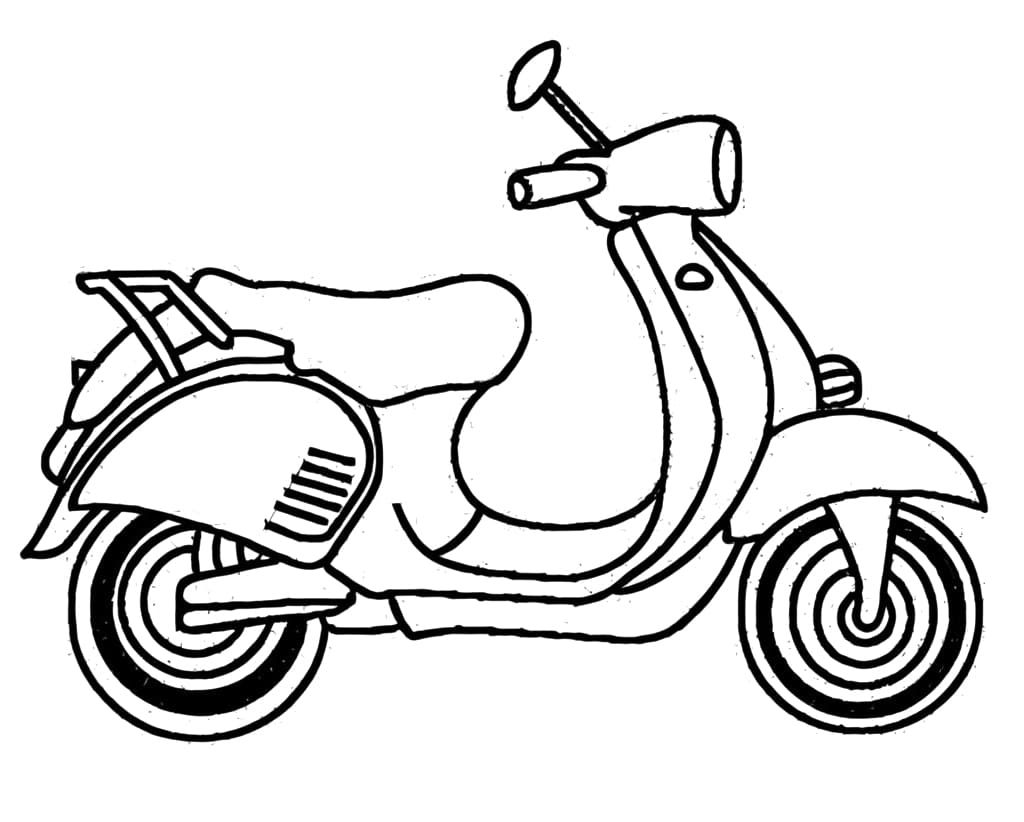 Coloriage Scooter Normal