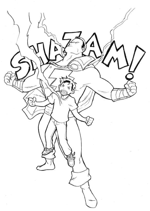 Shazam Billy Batson coloring page