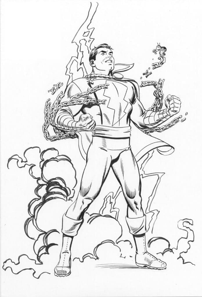 Shazam de DC Comics coloring page