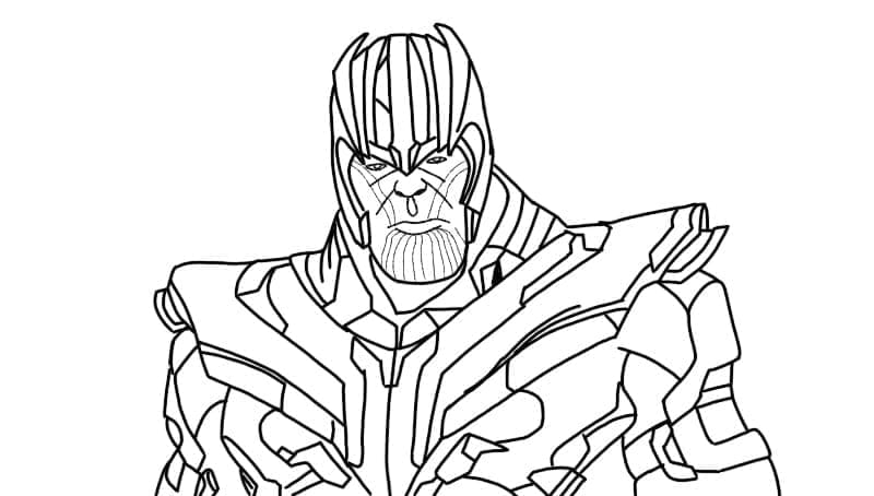 Coloriage Super-vilain Thanos