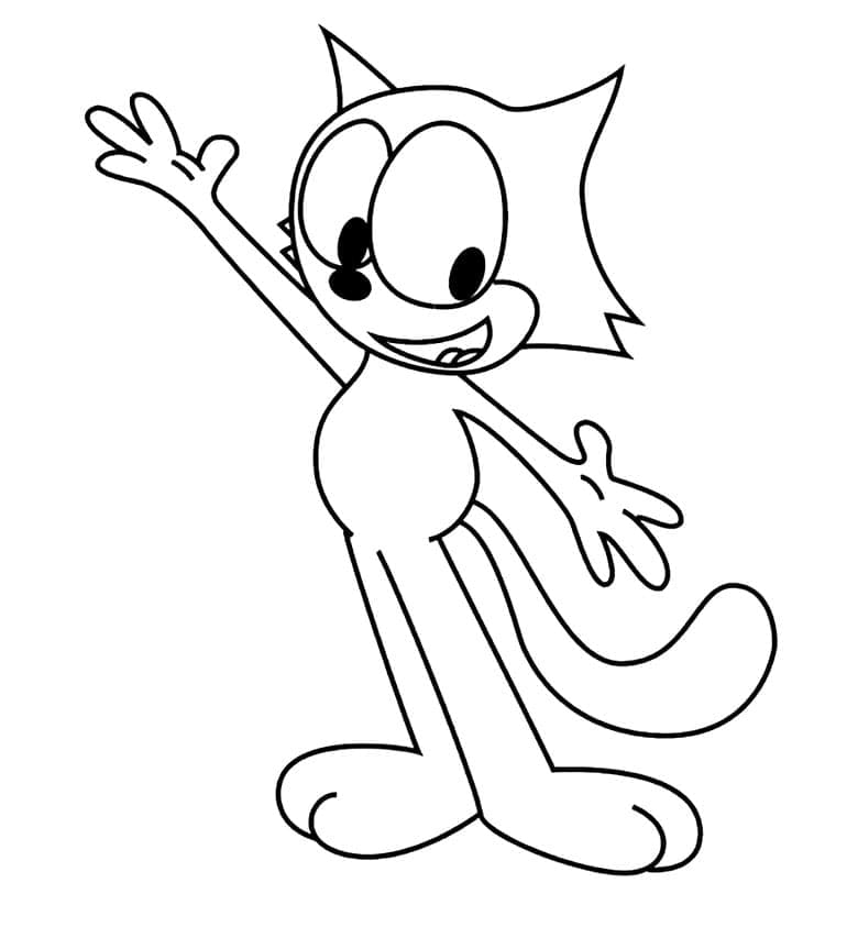 Sympathique Félix le Chat coloring page