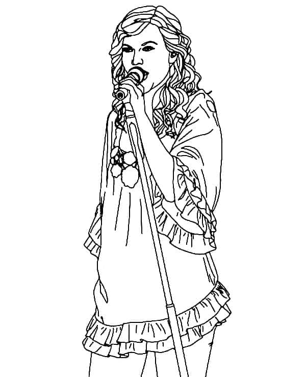 Coloriage Taylor Swift Imprimable