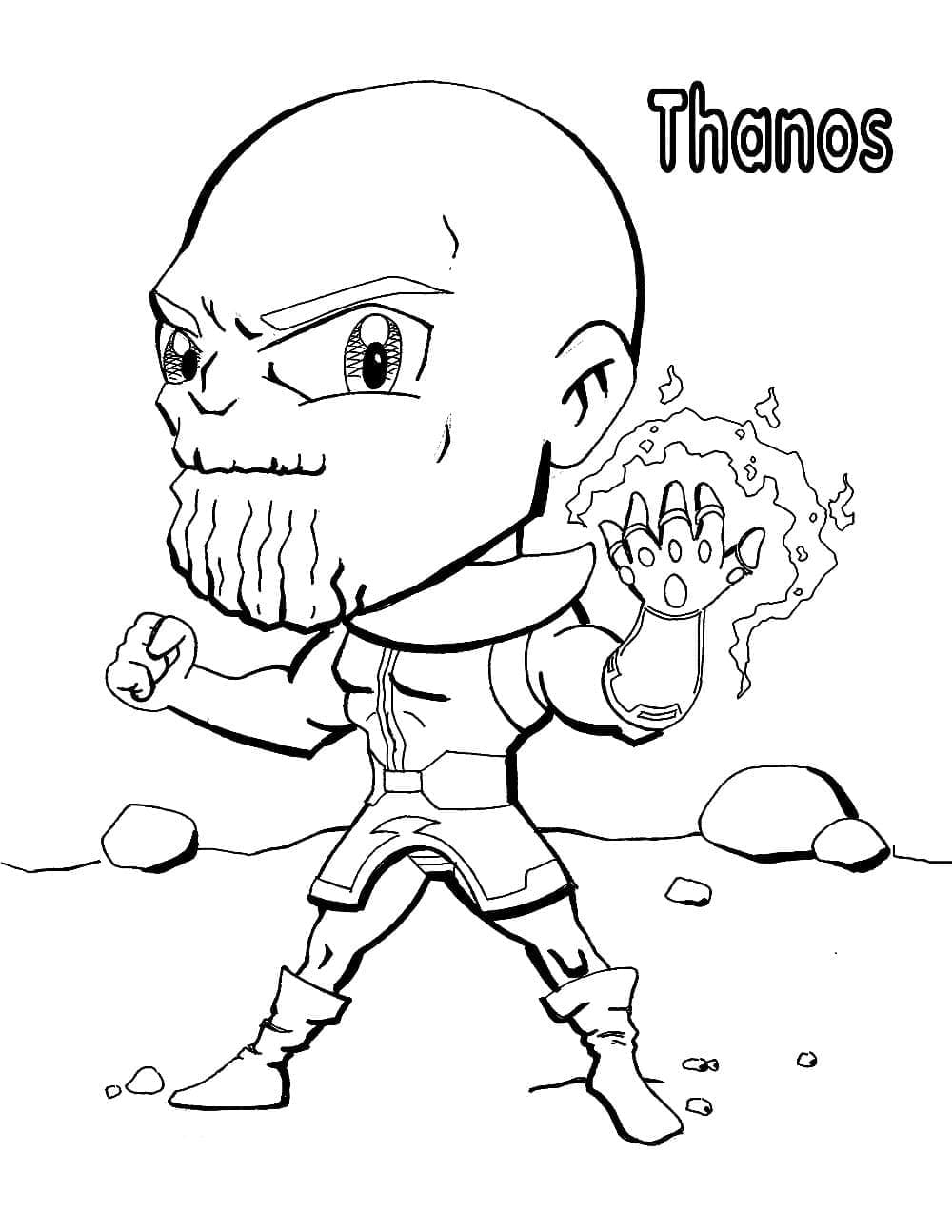 Thanos Adorable coloring page