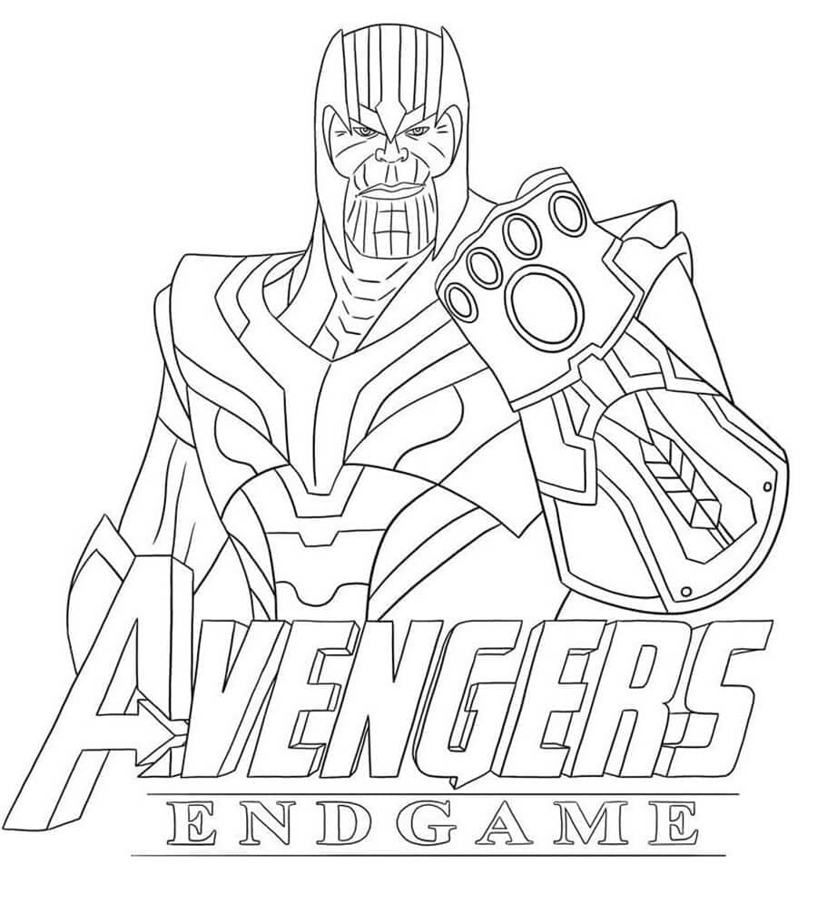 Coloriage Thanos de Avengers Endgame