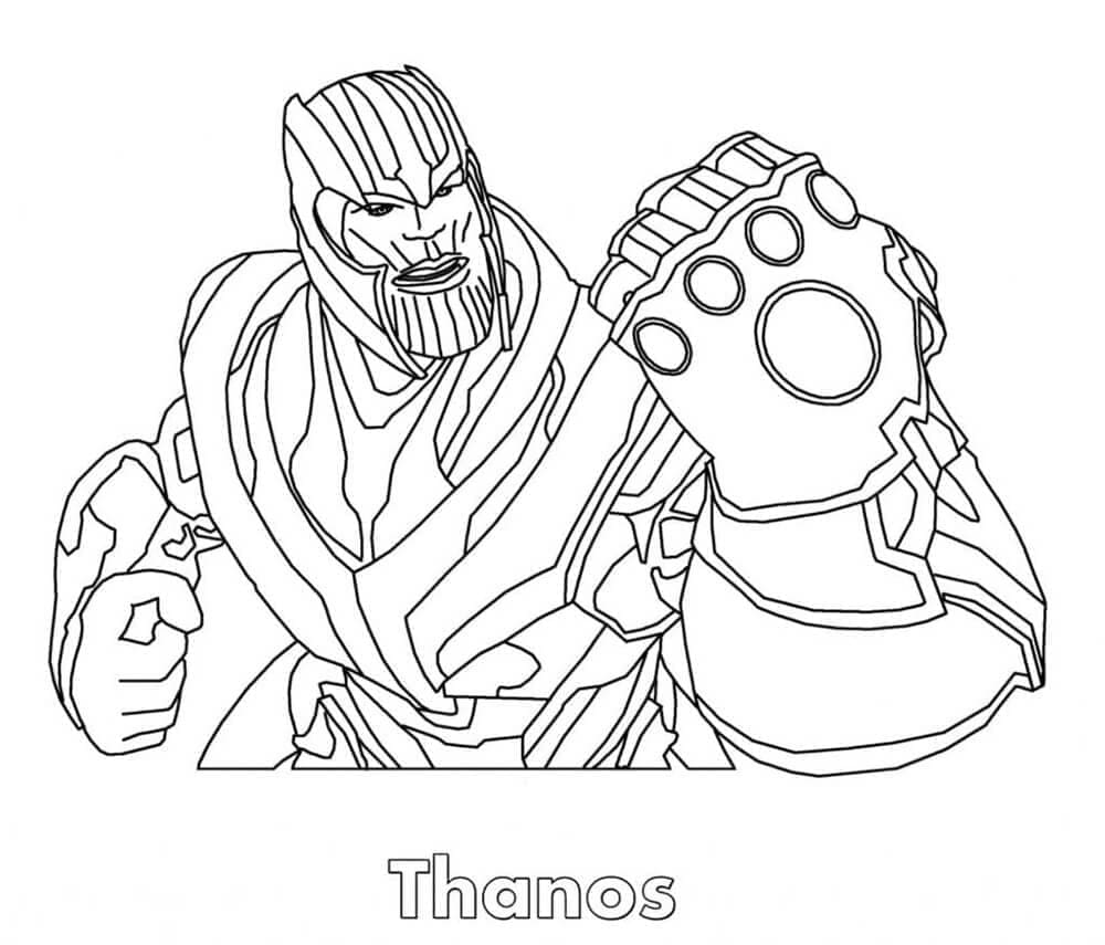 Coloriage Thanos et Le Gant de l'Infini