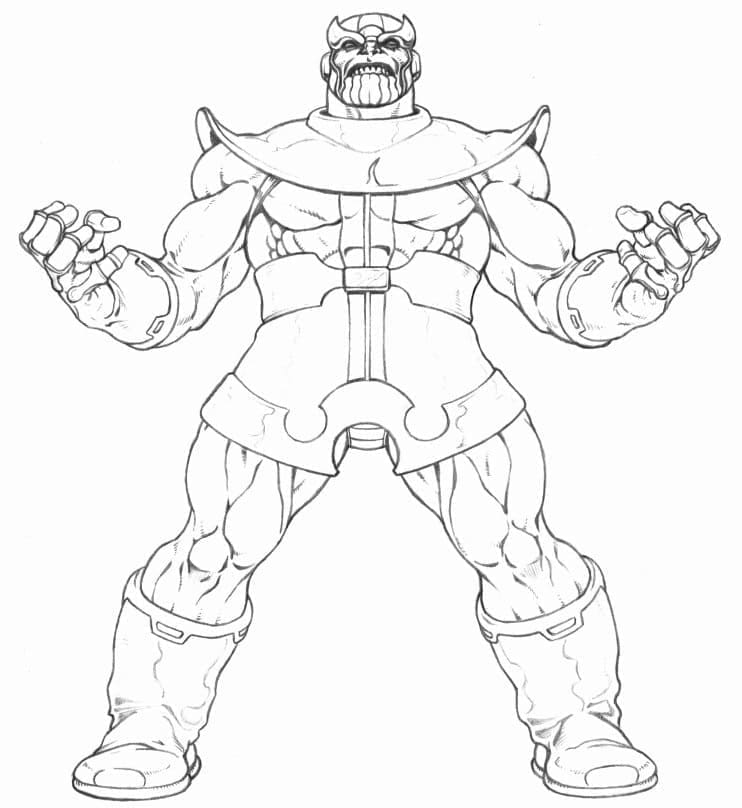 Coloriage Thanos Fort