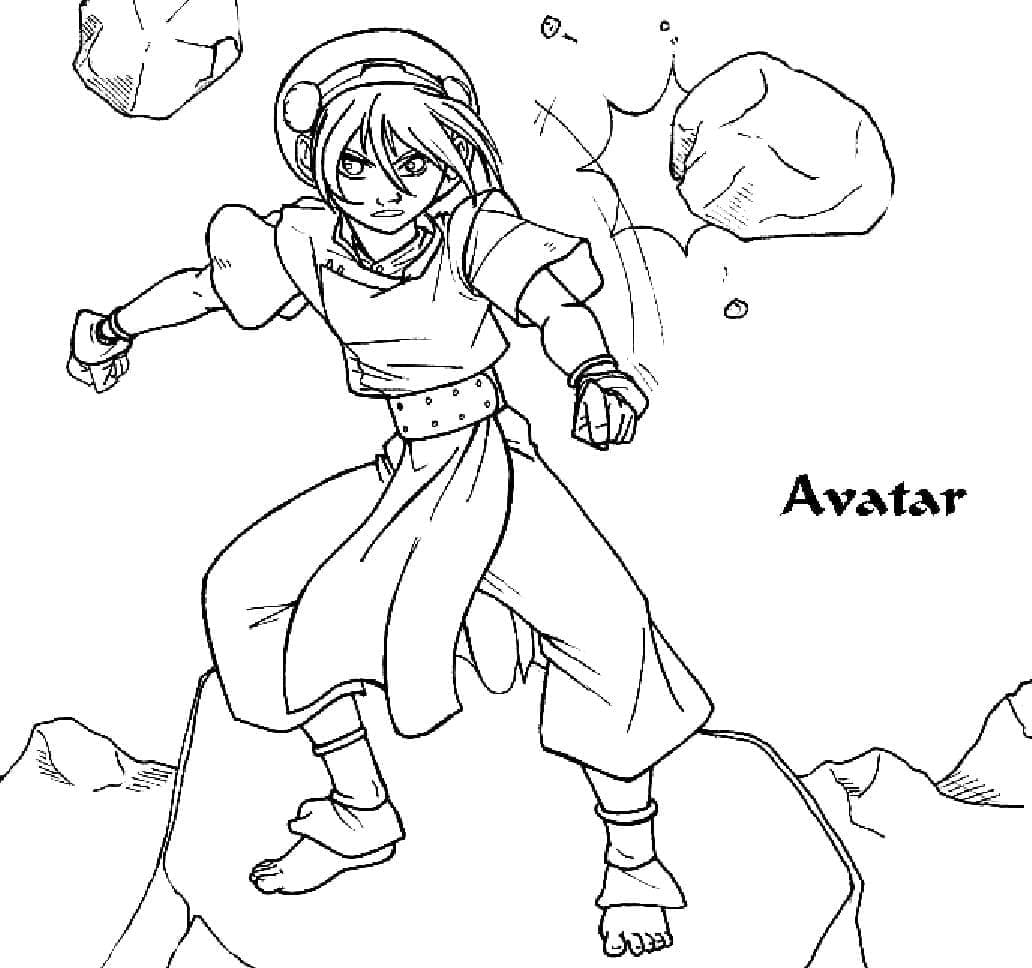 Toph Beifong de Avatar coloring page