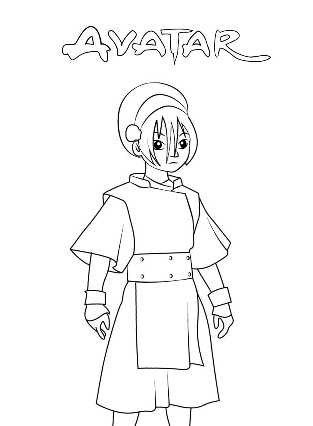 Toph Beifong Imprimable coloring page