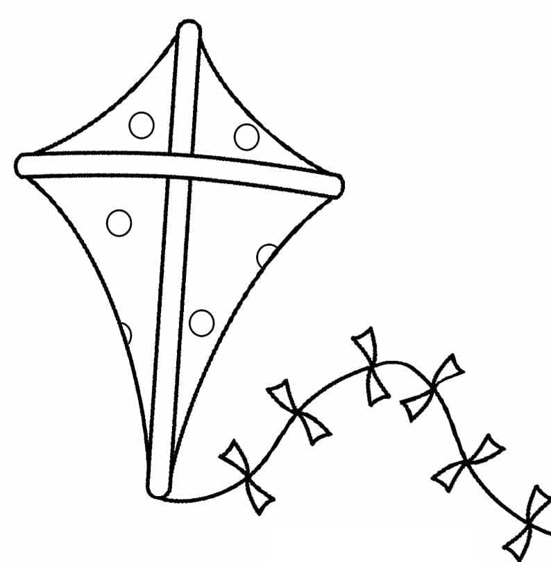 Un Cerf-volant Mignon coloring page