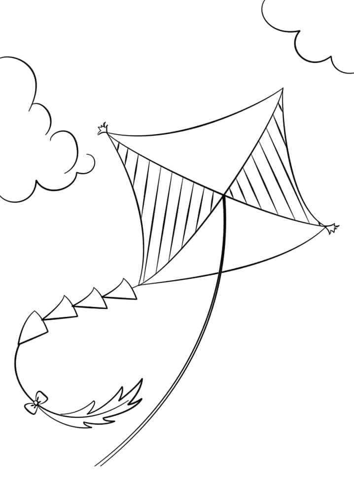 Un Cerf-volant Volant coloring page