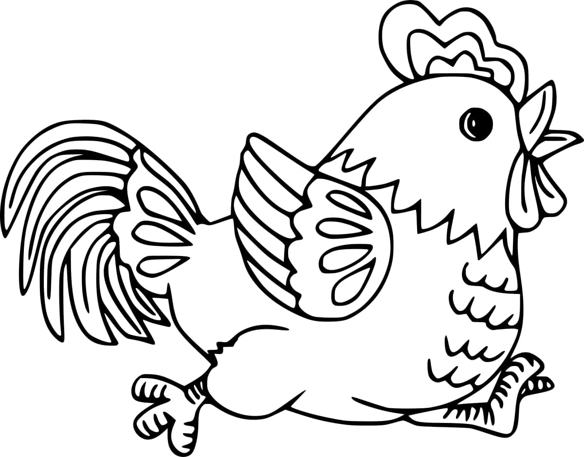 Un Coq Mignon coloring page