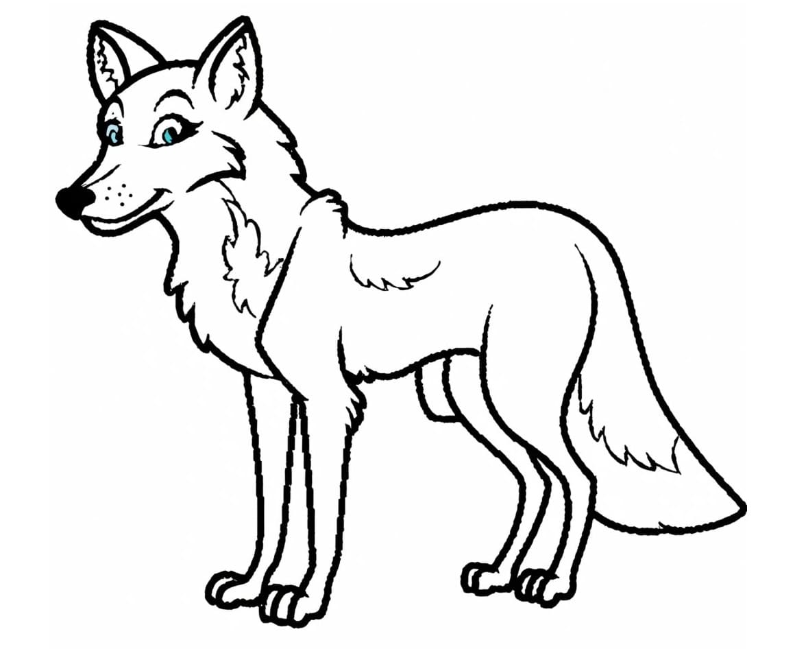 Un Coyote de Dessin Animé coloring page