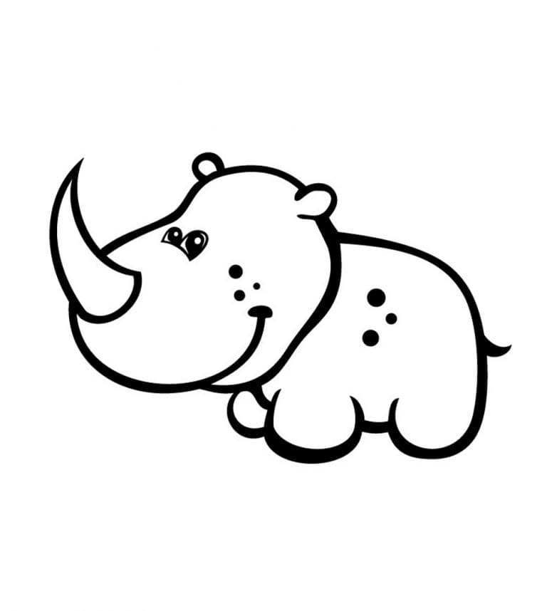Un Rhinocéros Mignon coloring page
