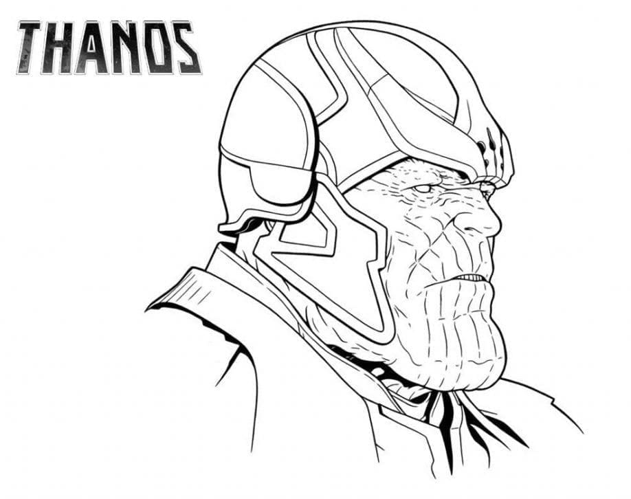 Coloriage Visage de Thanos