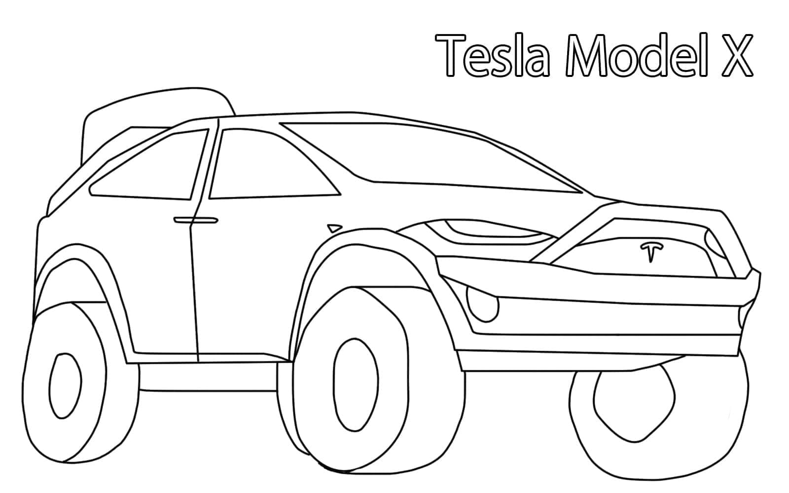 Coloriage Voiture Tesla Model X