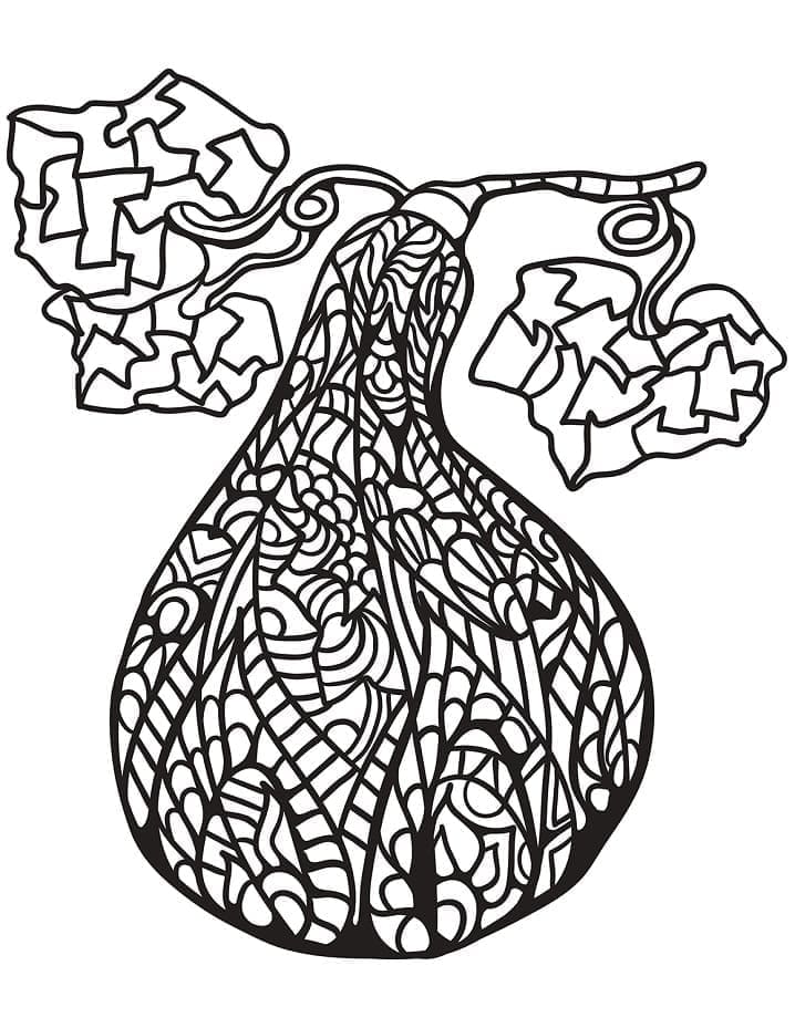 Zentangle Aubergine coloring page