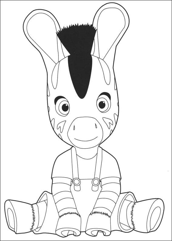 Zou Souriant coloring page