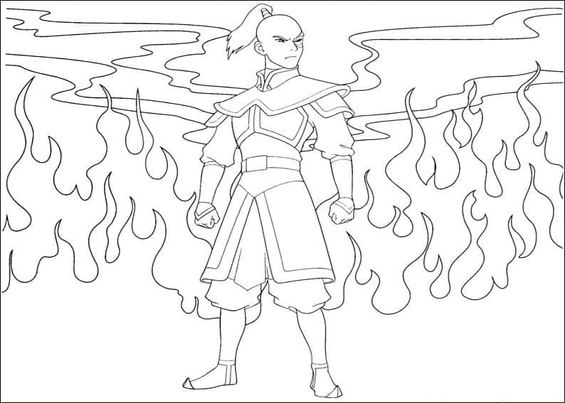 Zuko Avatar, Le Dernier Maître de l’Air coloring page