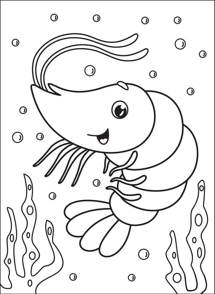Adorable Crevette coloring page
