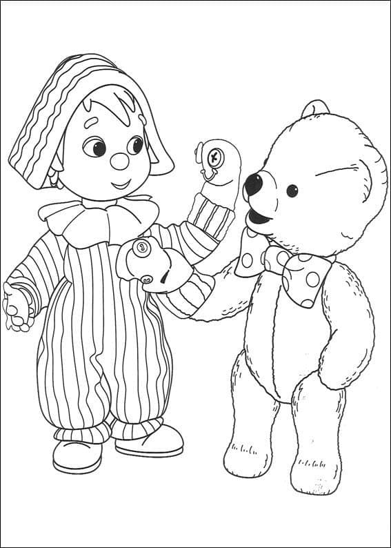 Coloriage Andy Pandy 4