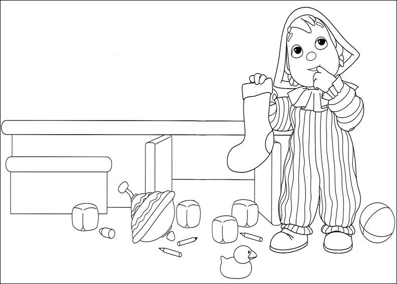 Andy Pandy Curieux coloring page