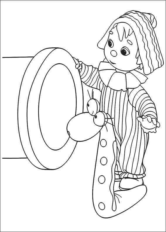 Andy Pandy et Missy Hissy coloring page