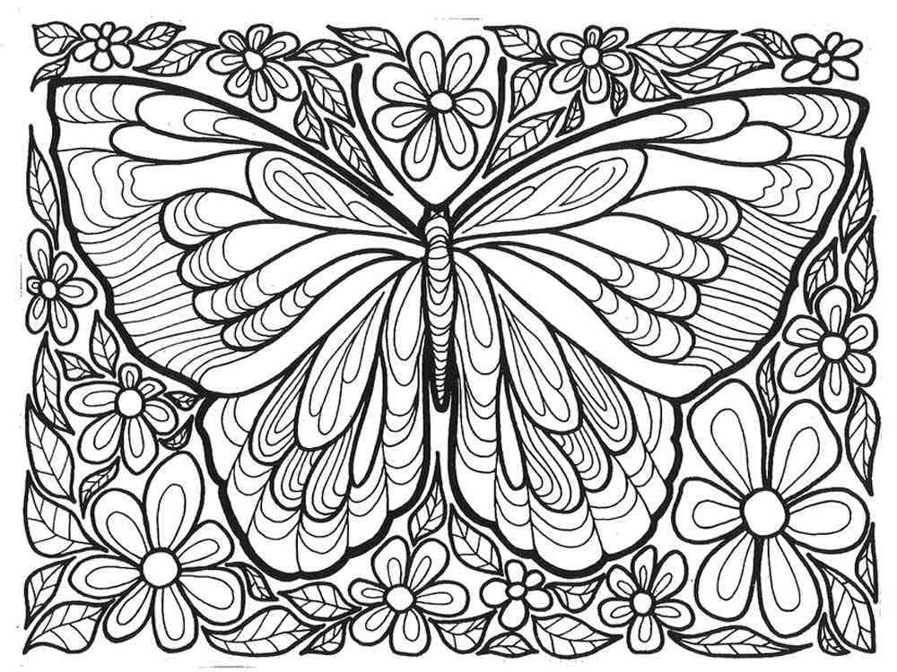 Coloriage Art-thérapie du Papillon