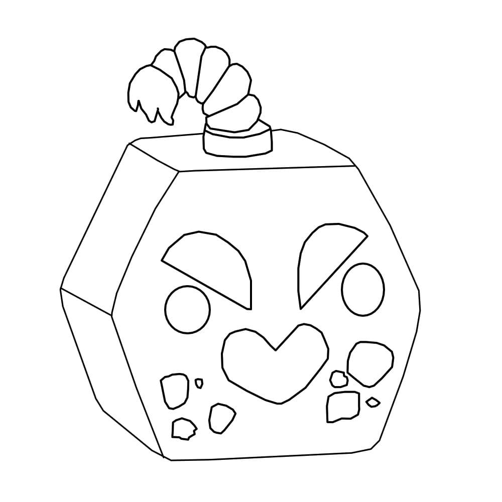 Coloriage Blox Fruits Bombe