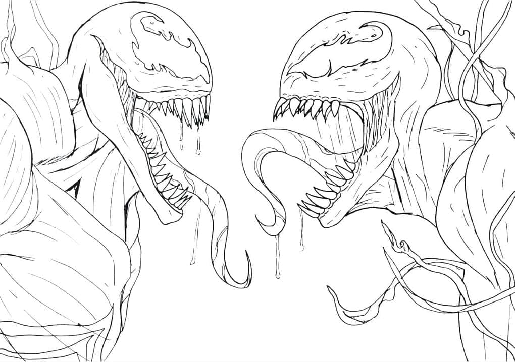 Carnage contre Venom coloring page