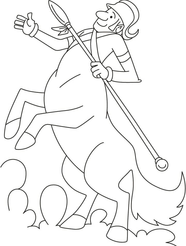 Centaure de Dessin Animé coloring page