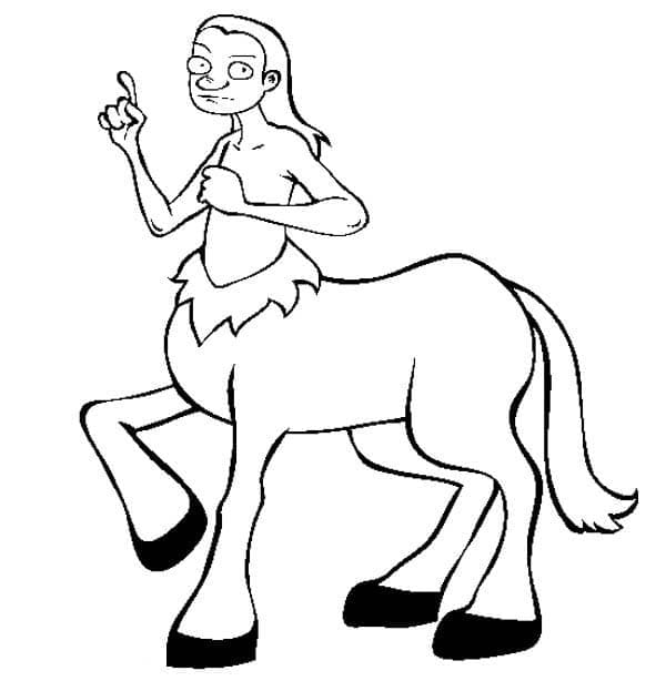 Centaure Drôle coloring page