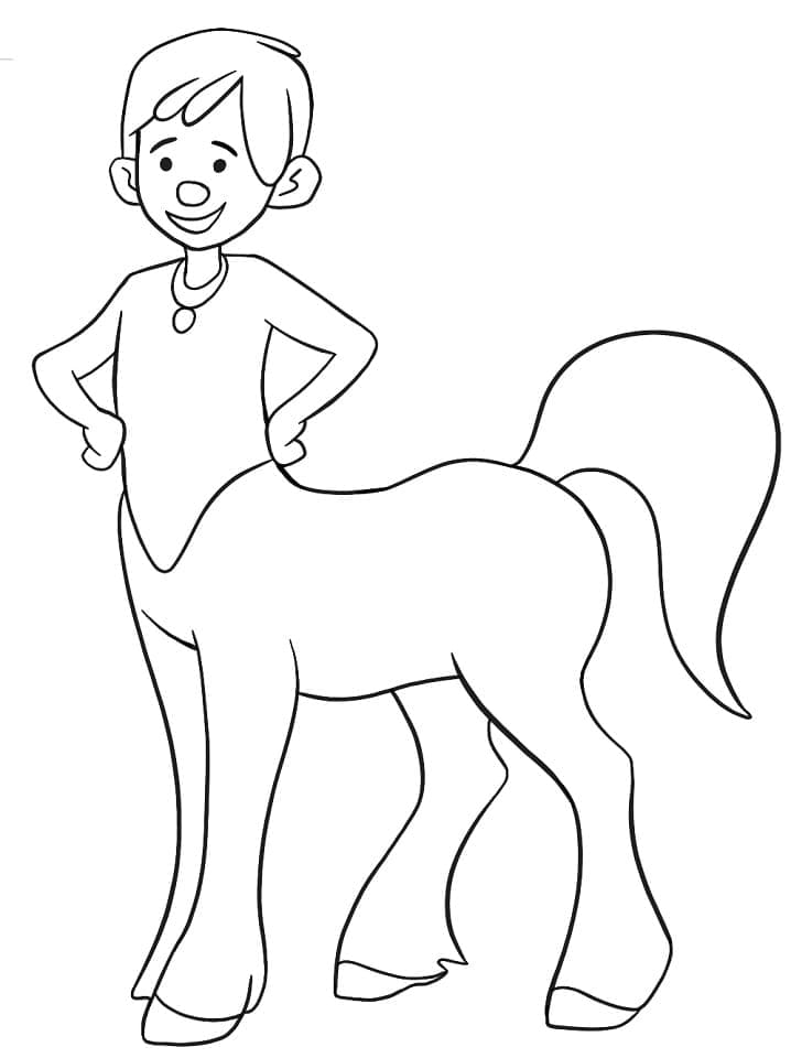 Coloriage Centaure Simple