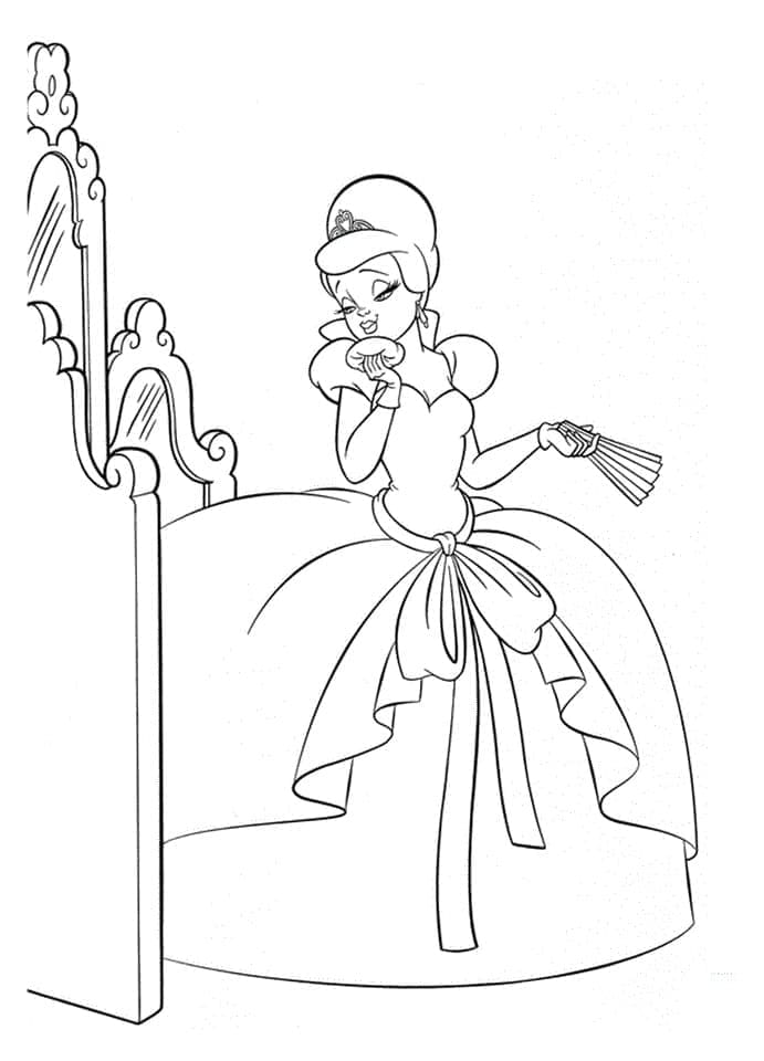 Coloriage Charlotte de La Princesse et la Grenouille