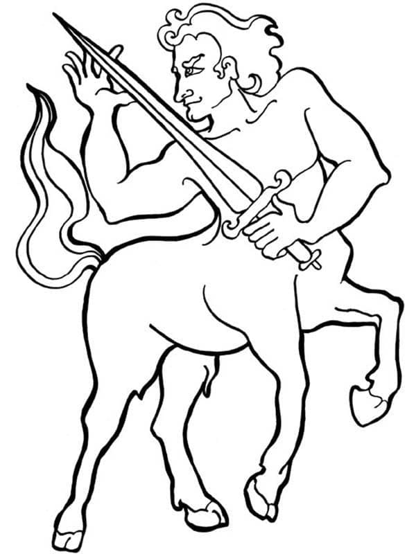 Chevalier Centaure coloring page
