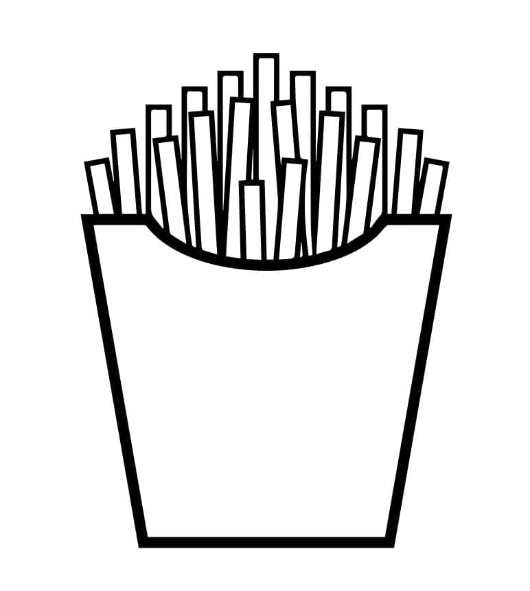 Frites 3 coloring page
