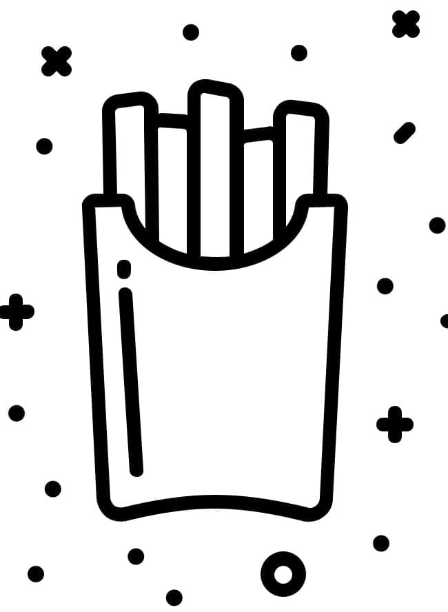 Frites 4 coloring page