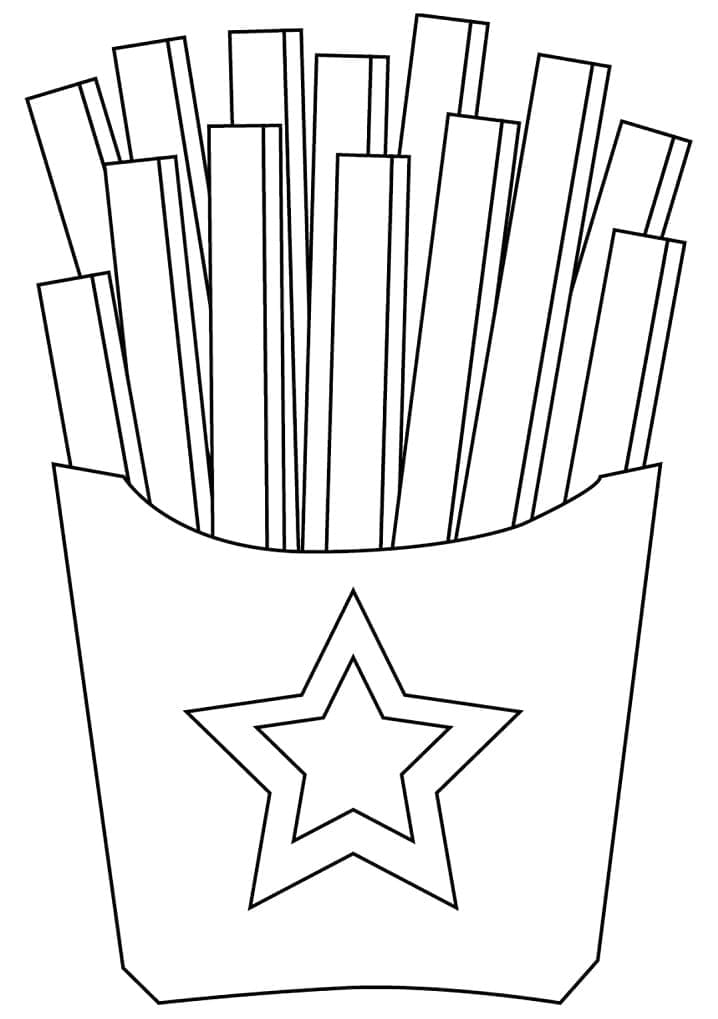 Frites 5 coloring page
