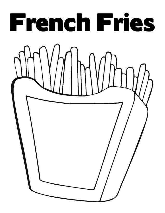 Coloriage Frites 6