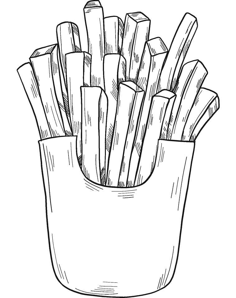 Coloriage Frites 8