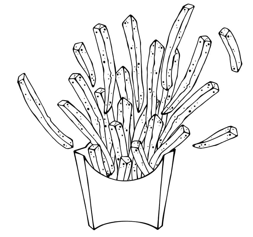 Frites Imprimable coloring page