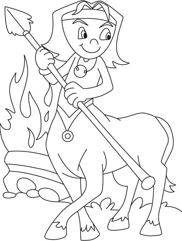 Garçon Centaure coloring page