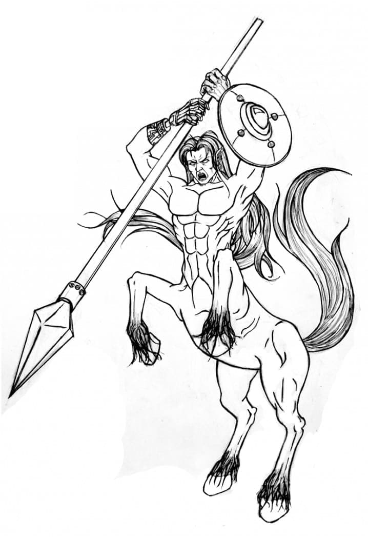 Guerrier Centaure coloring page